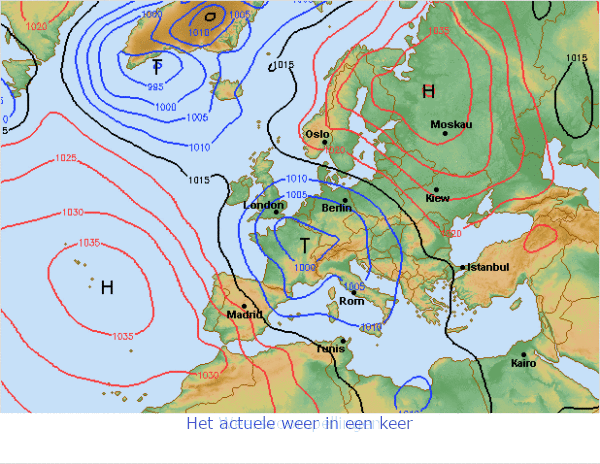 Het weer in één blik